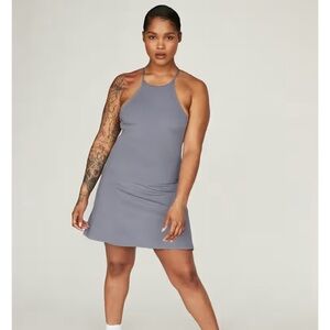 Girlfriend Collective Naomi Workout Dress Cloud Blue Size Large
